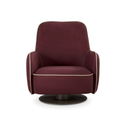 Frida - Fauteuil pivotant en cuir par Gamma