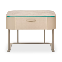 Audrey - Leather Nightstand by Gamma