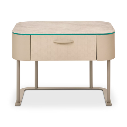 Audrey - Leather Nightstand by Gamma