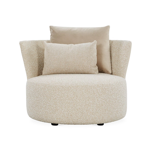 Love - Large Leather and Fabric Armchair