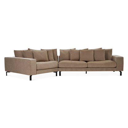 Blues Night - Fabric-Upholstered Sectional Sofa  by  Furninova