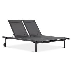 Go-To - Chaise longue double extérieure en textilène