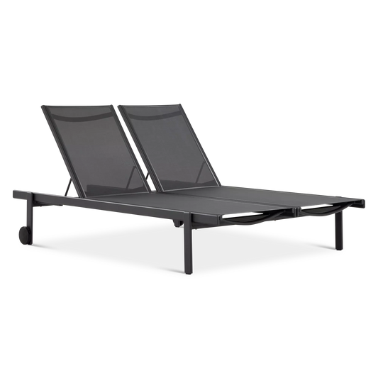 Go-To - Chaise longue double extérieure en textilène