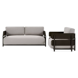 Polo - Ensemble Canapé et fauteuil extérieur en aluminium