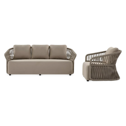 Four Seasons - Ensemble Canapé et fauteuil extérieur en corde