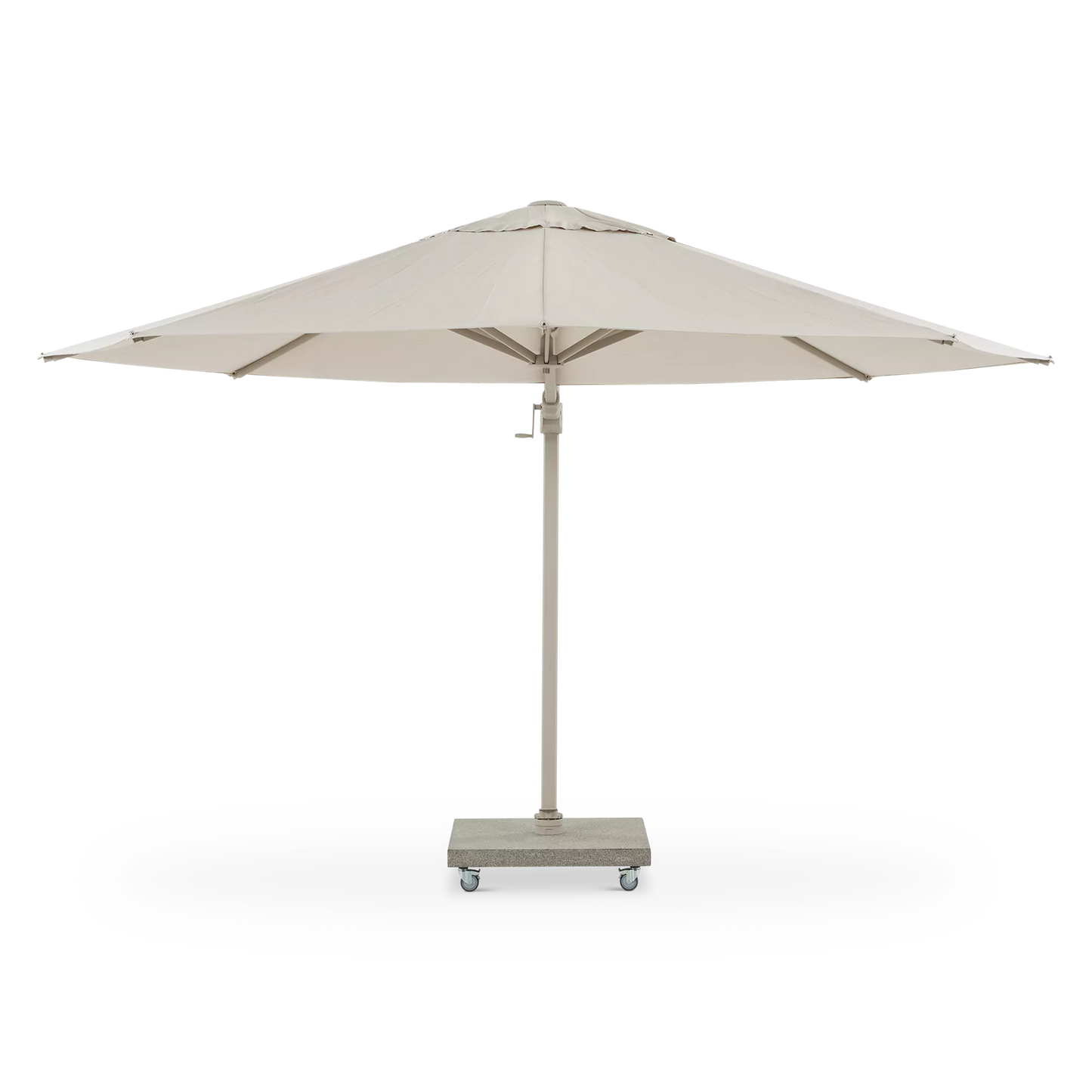 Antego - Parasol déporté extérieur rond en aluminium