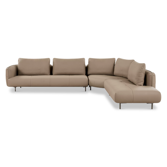Crystal - Leather Sectional Sofa by Gamma
