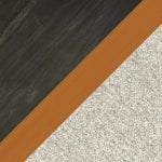 Palissandro / Orange Glass / Old White Fabric swatch