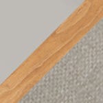 Aluminium Beige / Beige Olefin Fabric / Teak swatch