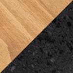 Accoya Teak / Vulcan Grey Lava Stone swatch